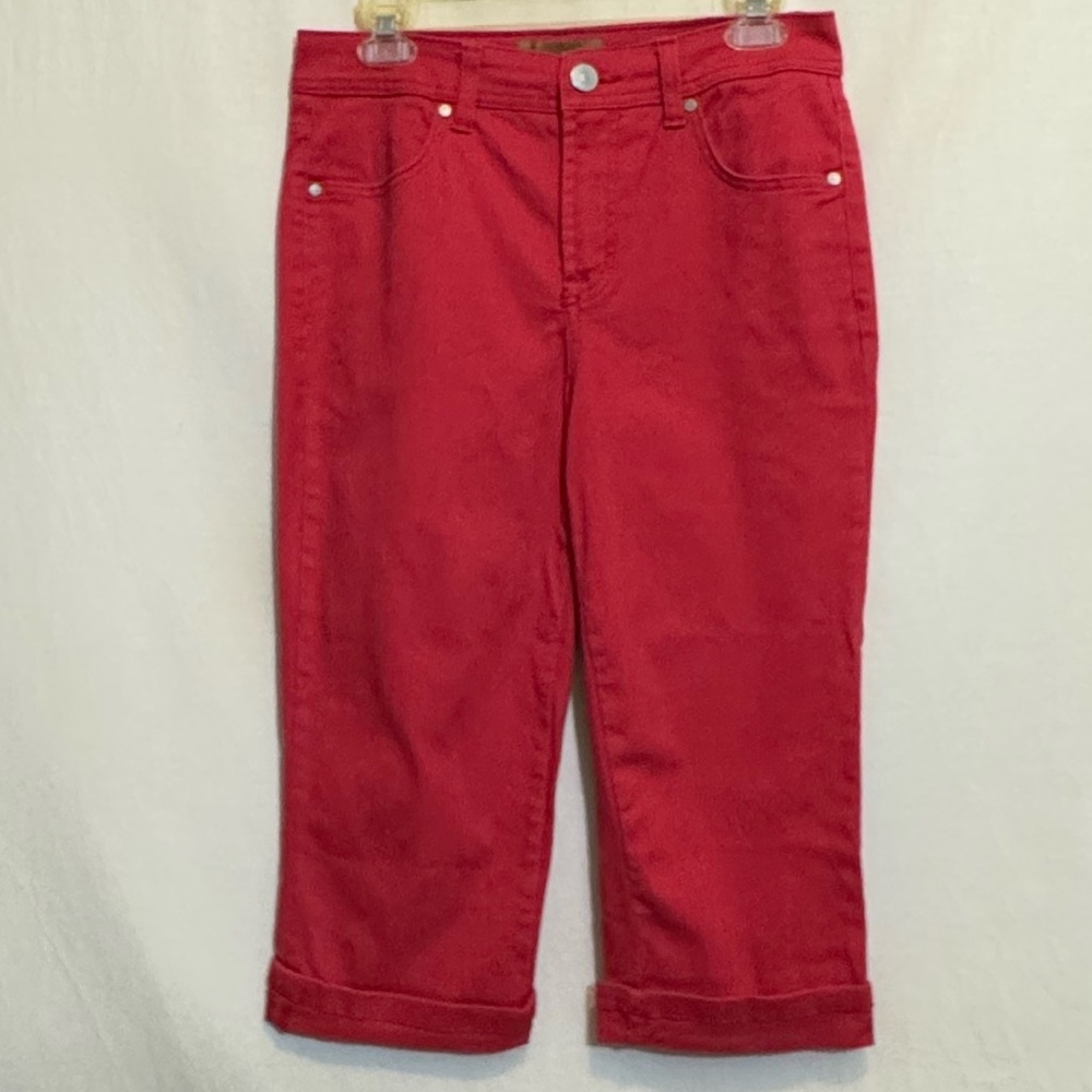 B-80 Hannah Red Denim Jean Capris